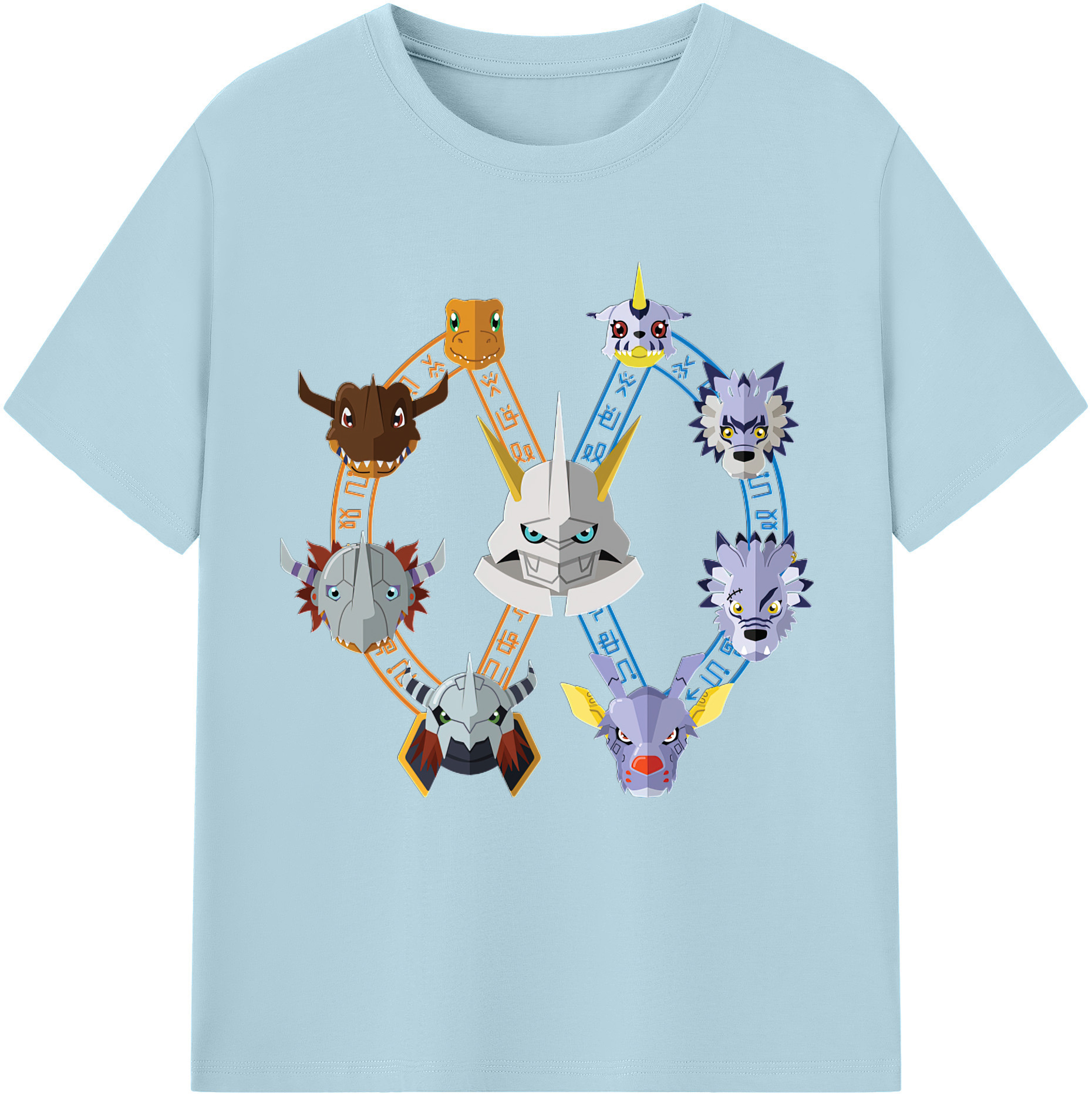 （画像用） Digimon デジタルモンスター/デジモン 綿100％半袖Tシャツ（フロントプリント）